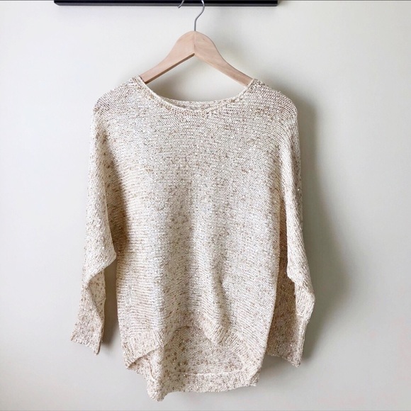 Boston Proper Tops - Boston Proper Loose Knit Sequin Top • Small